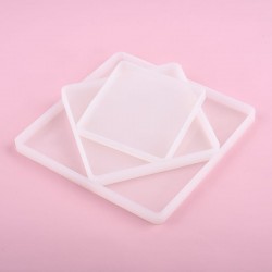 Lot de 3 Moules Carrés Silicone PM Pour Résine Époxy DIY