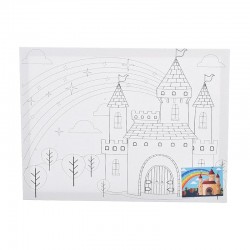 Ensemble de Peinture Pour Enfant 40x30 cm - château