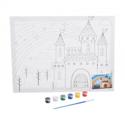 Ensemble de Peinture Pour Enfant 40x30 cm - château