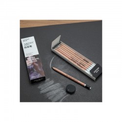 Lot de 6 Crayons Fusains Pastel Blancs - Superior
