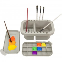 Boite à Outils Pour Pinceaux Beige