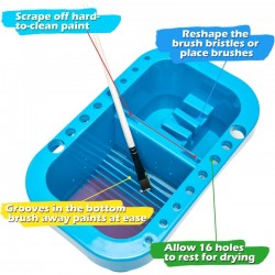 Boite à Outils Pour Pinceaux Bleu