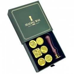 Coffret de 7 Tampons en Cire Vintage - Sealing Wax
