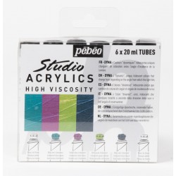 Coffret de 6 tubes Acrylic Studio Dyna de 20 ml - Pébéo