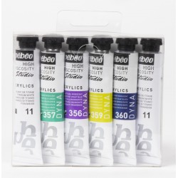 Coffret de 6 tubes Acrylic Studio Dyna de 20 ml - Pébéo