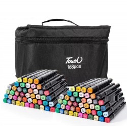 Trousse de 168 Feutres Marqueurs Double pointe - Touch