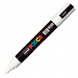 Marqueurs Peinture à Eau Blanc Pointe Moyenne  PC-5M -1,8 à 2,5 mm - Posca