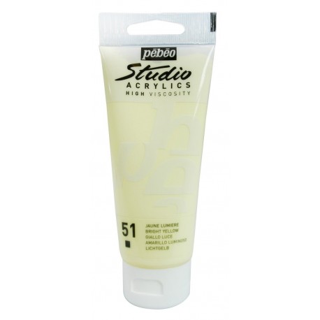 Acrylique Pébéo Studio -  Jaune lumière 100 ml