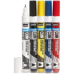 Set 5X marqueurs Primaire peinture sur cuir setacolor cuir - Pébéo