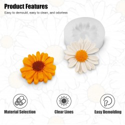 Moule en Silicone en forme de Fleur Camomille 2649