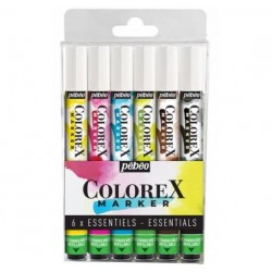 Set de 6 Marqueurs Essentiels Colorex - Pébéo