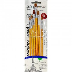 Set de 6 Pinceaux Plat - Giorgione