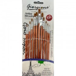 Set  de 12 Pinceaux Plat - Giorgione