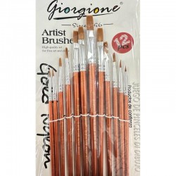 Set  de 12 Pinceaux Plat - Giorgione