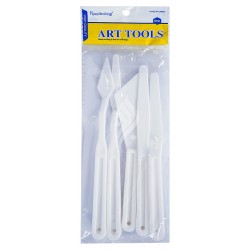 Lot de 6 couteaux à palette en plastique - Keep Smiling