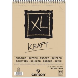Album de Croquis XL KRAFT 90 g/m² - A4 29.7 x 21 cm - 60 F - Canson