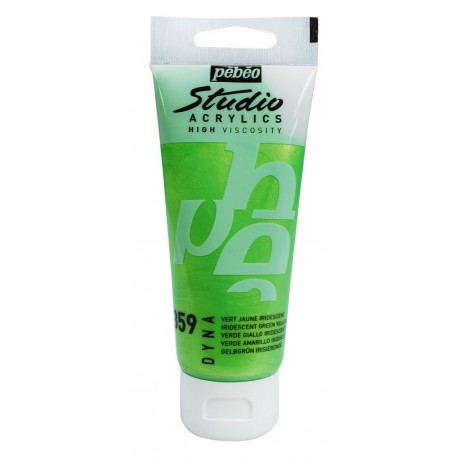 Studio Acrylics Pébéo - 100ml - vert jaune iridescent