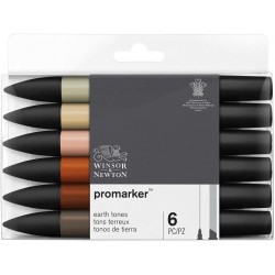 Set de 6 Promarker Tons Terreux - Winsor & Newton