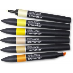 Set de 6 Promarker Tons Jaunes - Winsor & Newton