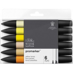 Set de 6 Promarker Tons Jaunes - Winsor & Newton
