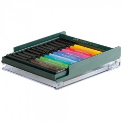 Set de 12 Feutres à encre de Chine Pitt Artist Pen Brush basique - Faber Castell