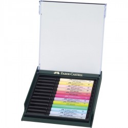 Set de 12 Feutres à encre de Chine Pitt Artist Pen Brush pastel - Faber Castell