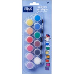 Assortiment de 12 Pilulier pour Peinture Acrylique - Lefranc Bourgeois