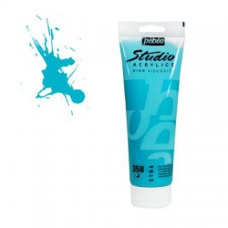 Studio Acrylics Pébéo - 100ml - vert bleu iridescent