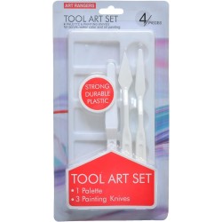 Set de 3 couteaux & une palette - Art Rangers