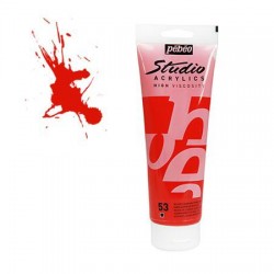 Studio Acrylics Pébéo - 100ml - rouge cadmium foncé