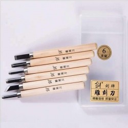 Set de 6 Outil de Gravure Gouges Artisanat Sculpture