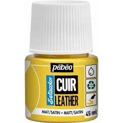 Peinture Setacolor Cuir 45ml - jaune vif - Pébéo