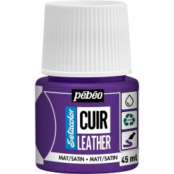 Peinture Setacolor Cuir 45ml - Violet Aubergine - Pébéo