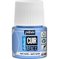 Peinture Setacolor Cuir 45ml - Bleu Océan - Pébéo
