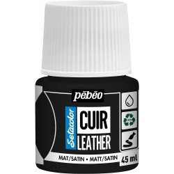 Peinture Setacolor Cuir 45ml - Noir Extrême - Pébéo