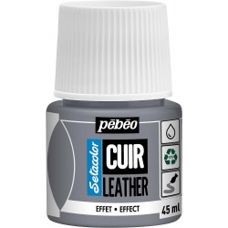 Peinture Setacolor Cuir 45ml - Métal Argent - Pébéo