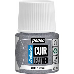 Peinture Setacolor Cuir 45ml - Paillette Argent - Pébéo