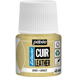 Peinture Setacolor Cuir 45ml - Paillette Or - Pébéo