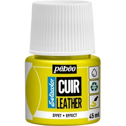 Peinture Setacolor Cuir 45ml - Jaune Fluo - Pébéo