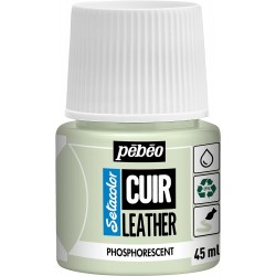 Peinture Setacolor Cuir 45ml - Phosphorescent - Pébéo