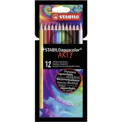 Pochette de 12 Crayons Aquacolor ARTY - Stabilo