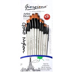 Set de 12 Pinceaux Plat - Giorgione
