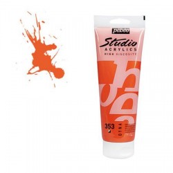 Studio Acrylics Pébéo - 100ml - orange jaune iridescent