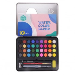 Boite Noir de 36 Pastilles Aquarelles - Keep Smiling