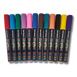 Boite de 12 Marqueurs Acrylique Couleurs Vives - Kalino