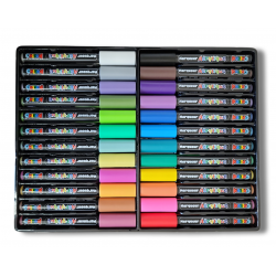 Boite de 24 Marqueurs Acrylique Couleurs Vives - Kalino