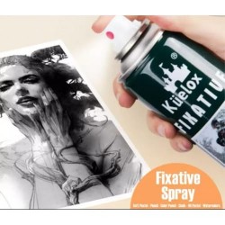 Fixatif Aérosol pour Crayons, Fusains et Pastels 180 ml - Kuelox