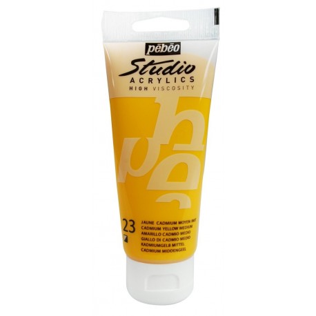 Studio Acrylics Pébéo - 100ml - jaune cadmium moyen