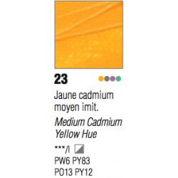 Studio Acrylics Pébéo - 100ml - jaune cadmium moyen