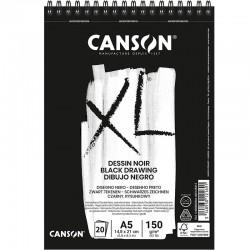 Album de Dessin XL Noir - 150g/m² - A4 - 29.7 x 21 cm - 40 F - Canson